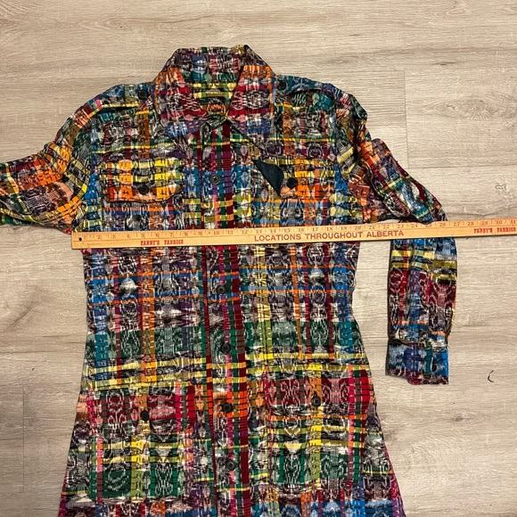 Colorful Plaid Women's Shirt - Picture 3 of 4